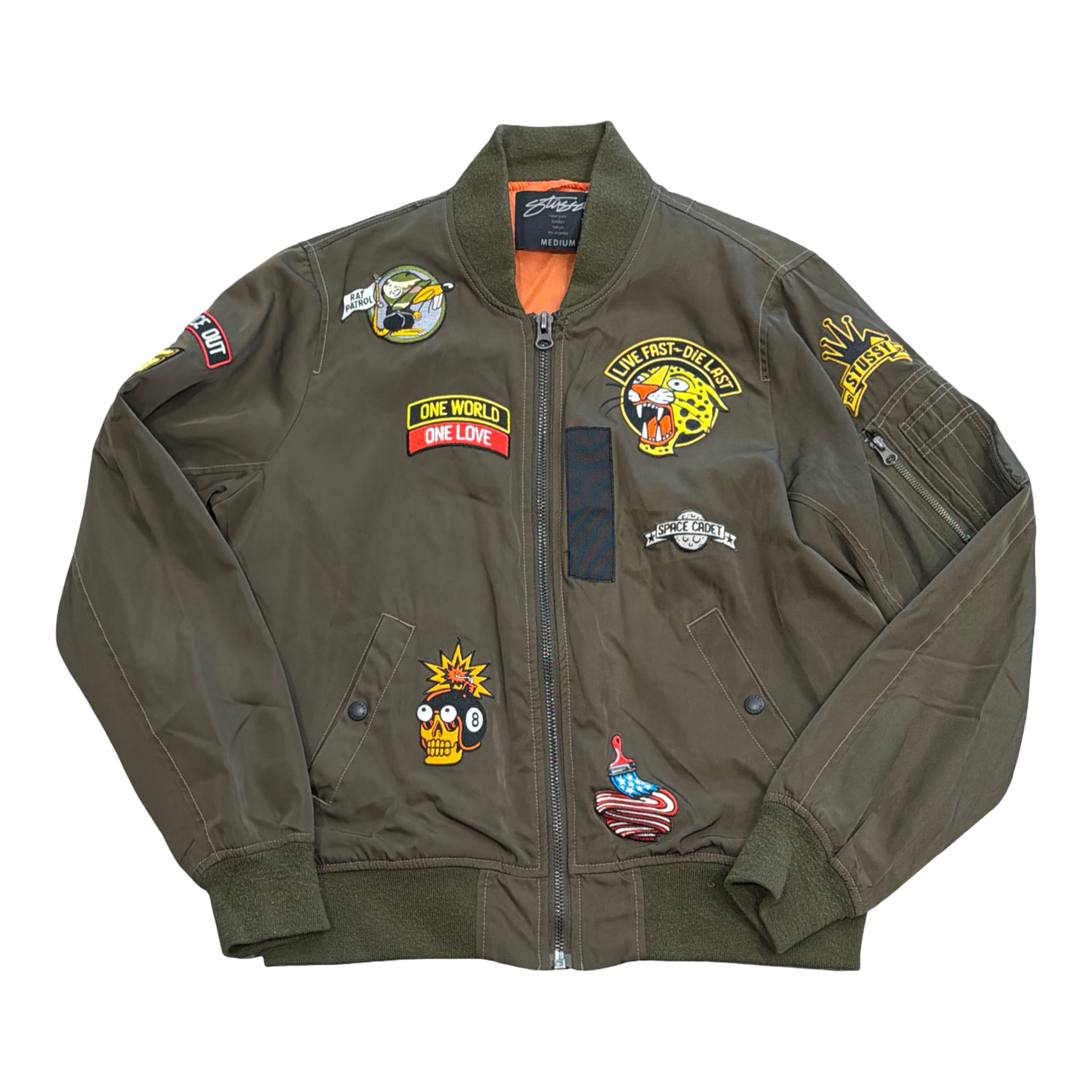 Stussy MA-1 Jacket with Embroidery - M