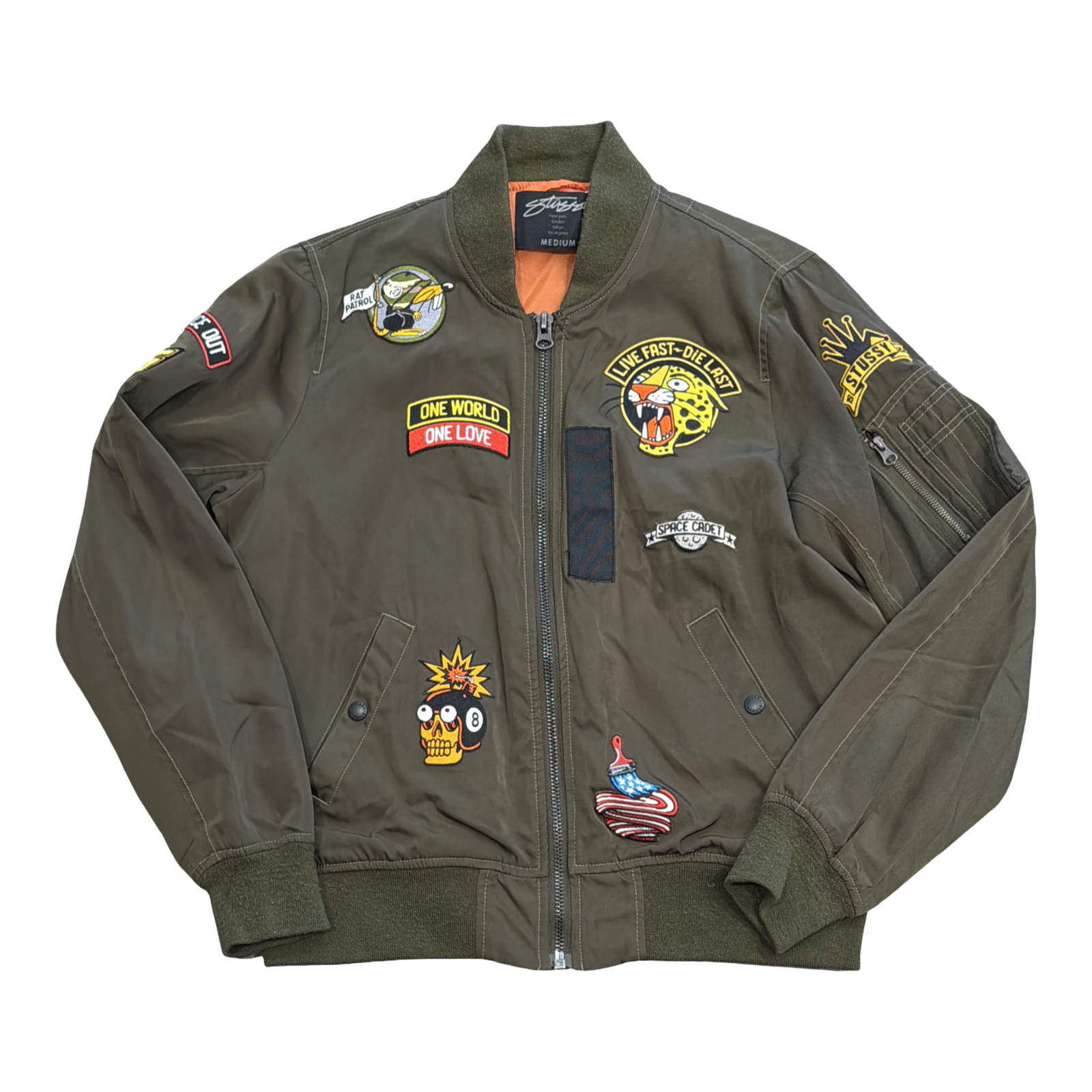 Stussy MA-1 Jacket with Embroidery - M