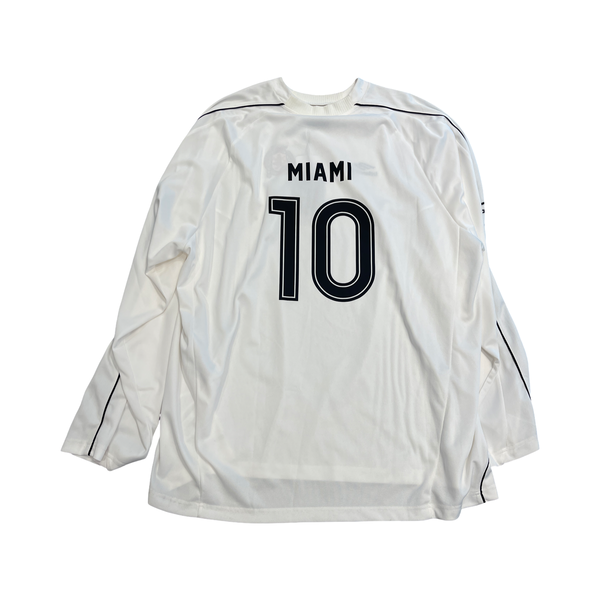 Balenciaga White Miami Longsleeve Soccer Jersey