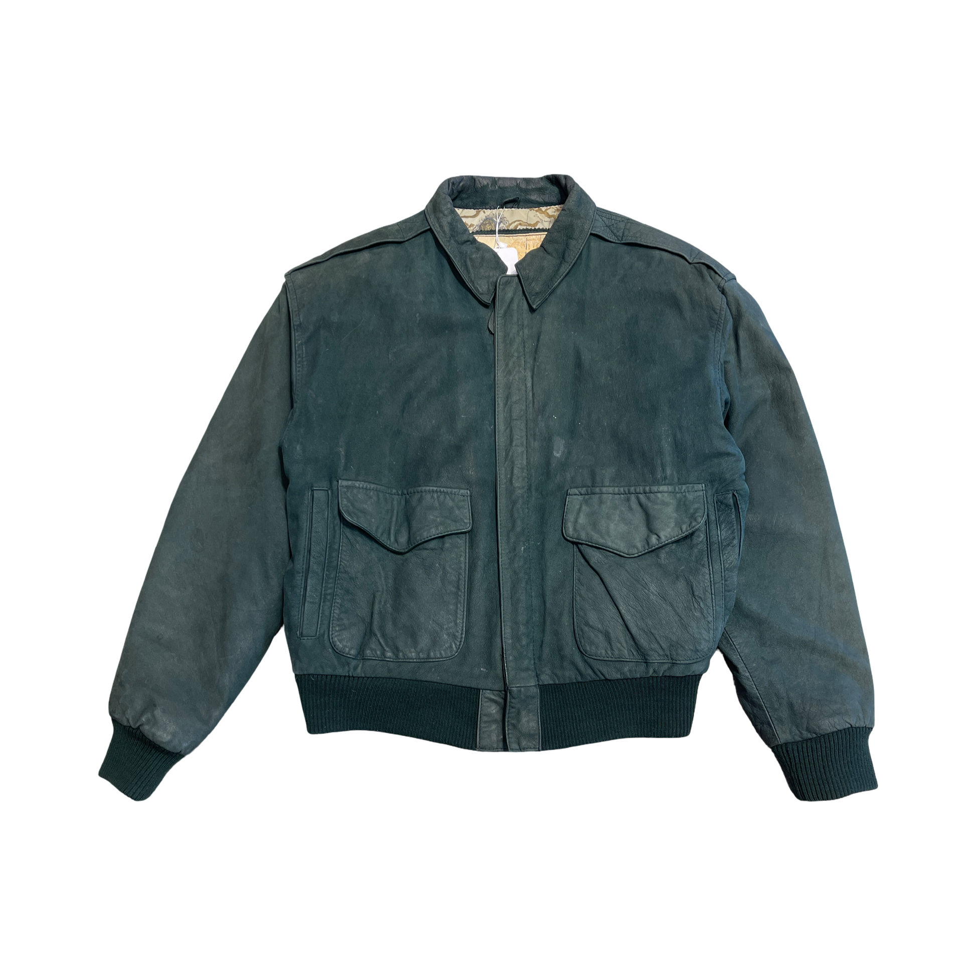 Vintage Green Bomber Jacket