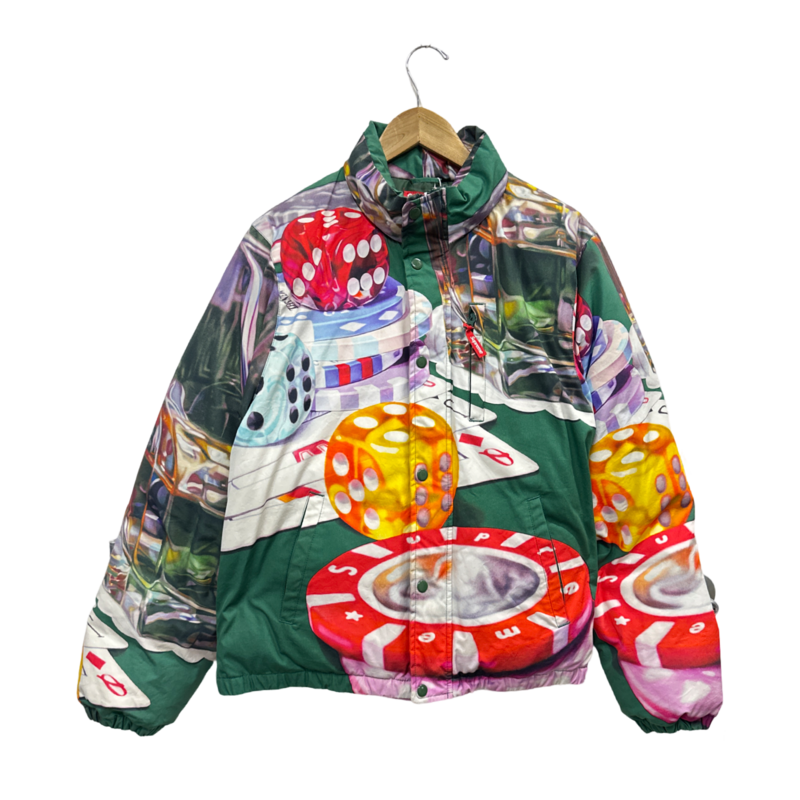 Supreme Casino Down Jacket Green - Pre-Owned