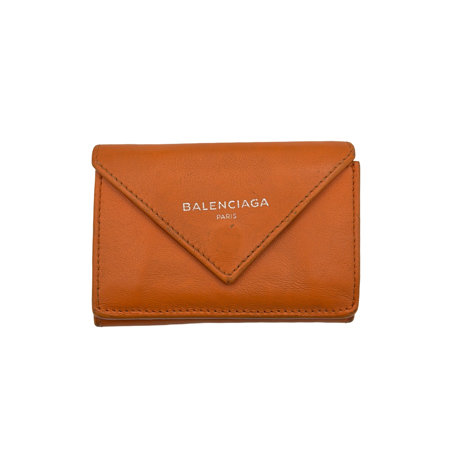 Balenciaga Orange Envelope Wallet