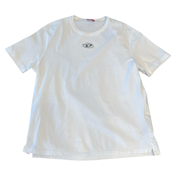 Diesel Metal Logo White T-Shirt