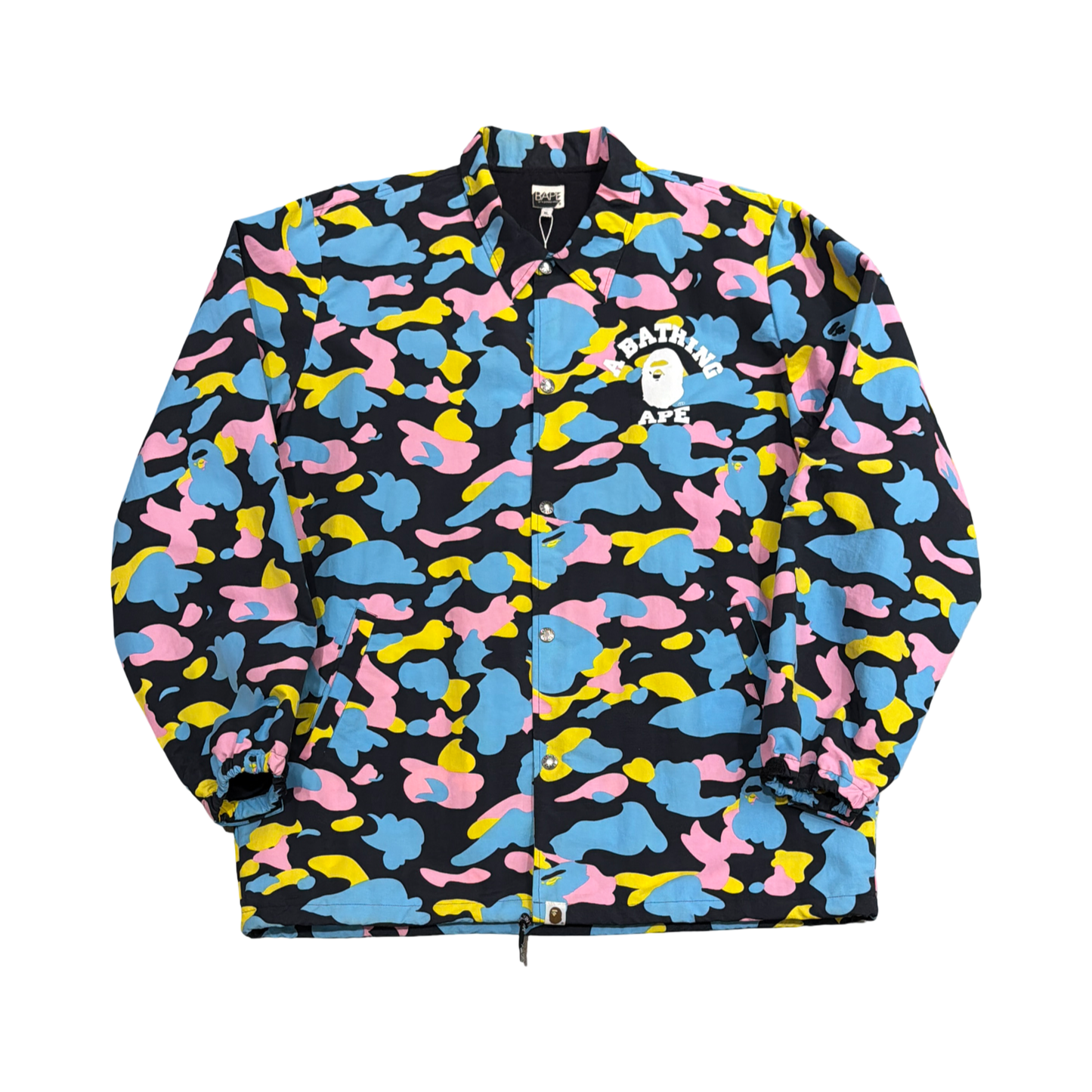 Bape Cotton Candy Multi Camo Relaxed Fit Coach Jacket