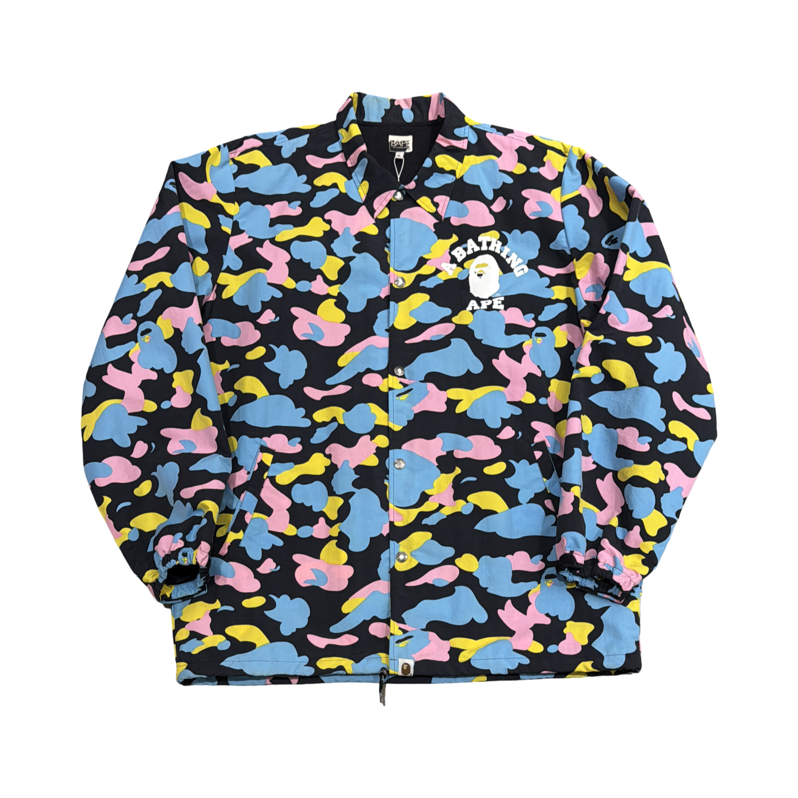 Bape Cotton Candy Multi Camo Relaxed Fit Coach Jacket