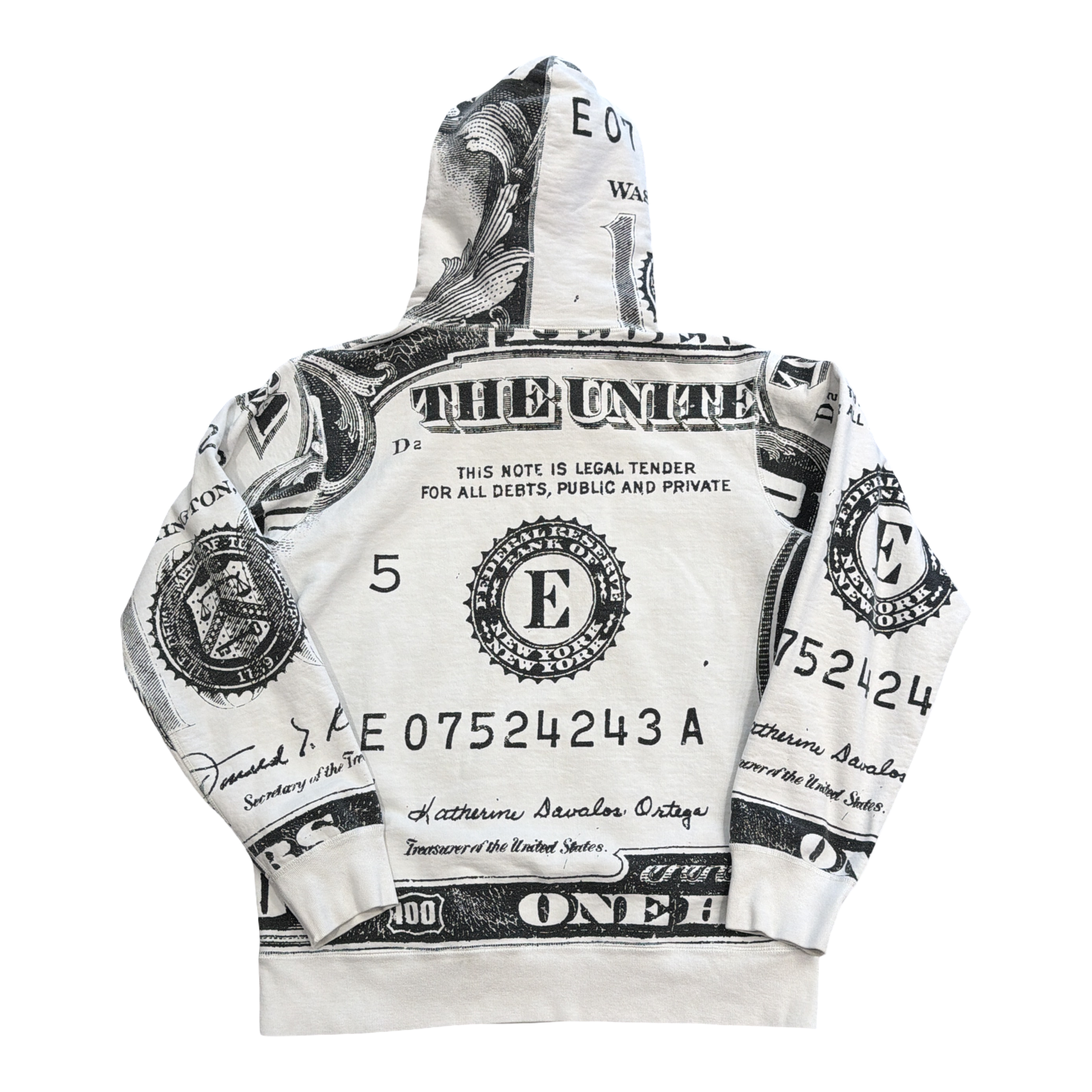 Supreme Benjamin Franklin 100 Dollar Bill Hoodie