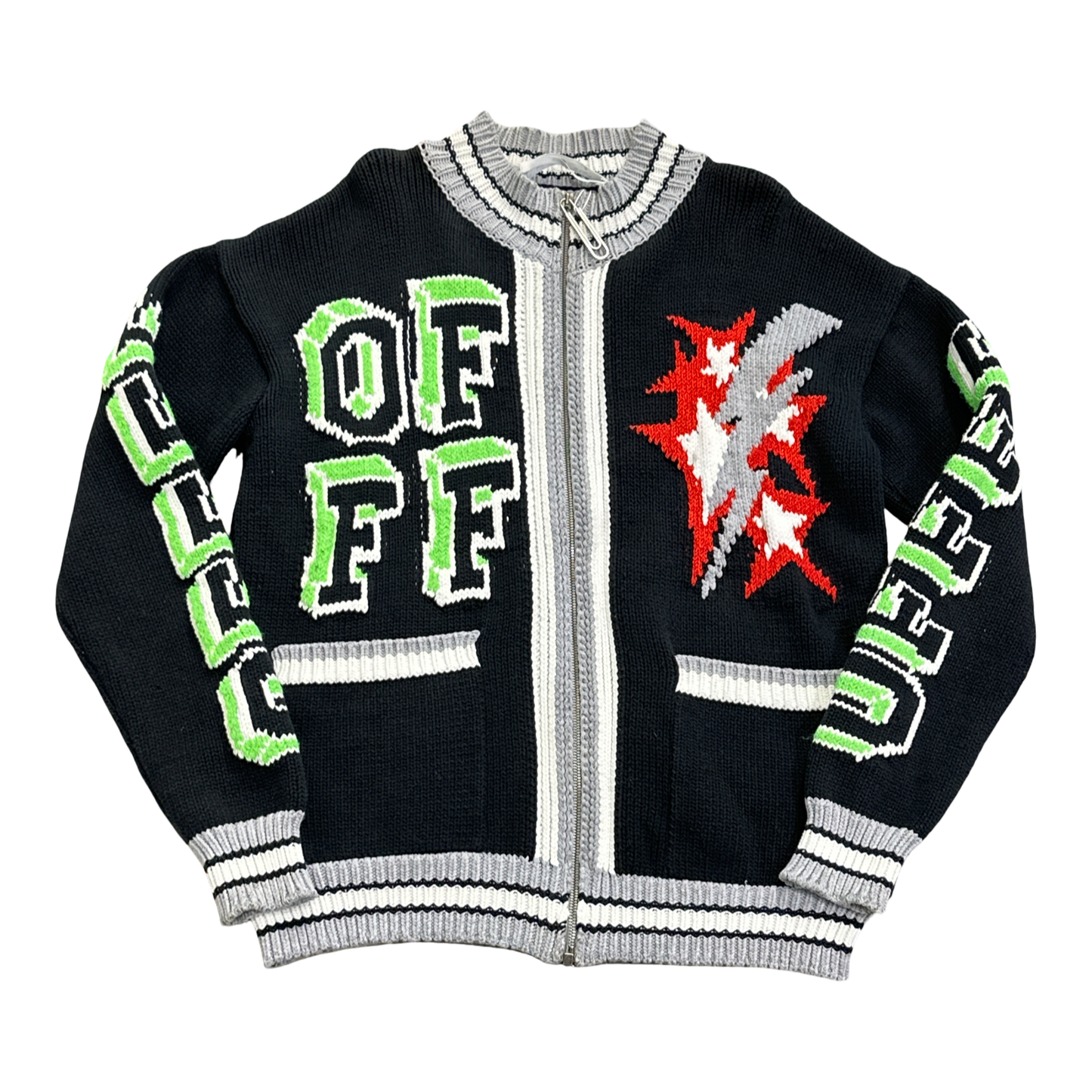 OFF-WHITE Knit Bomber Jacket Black