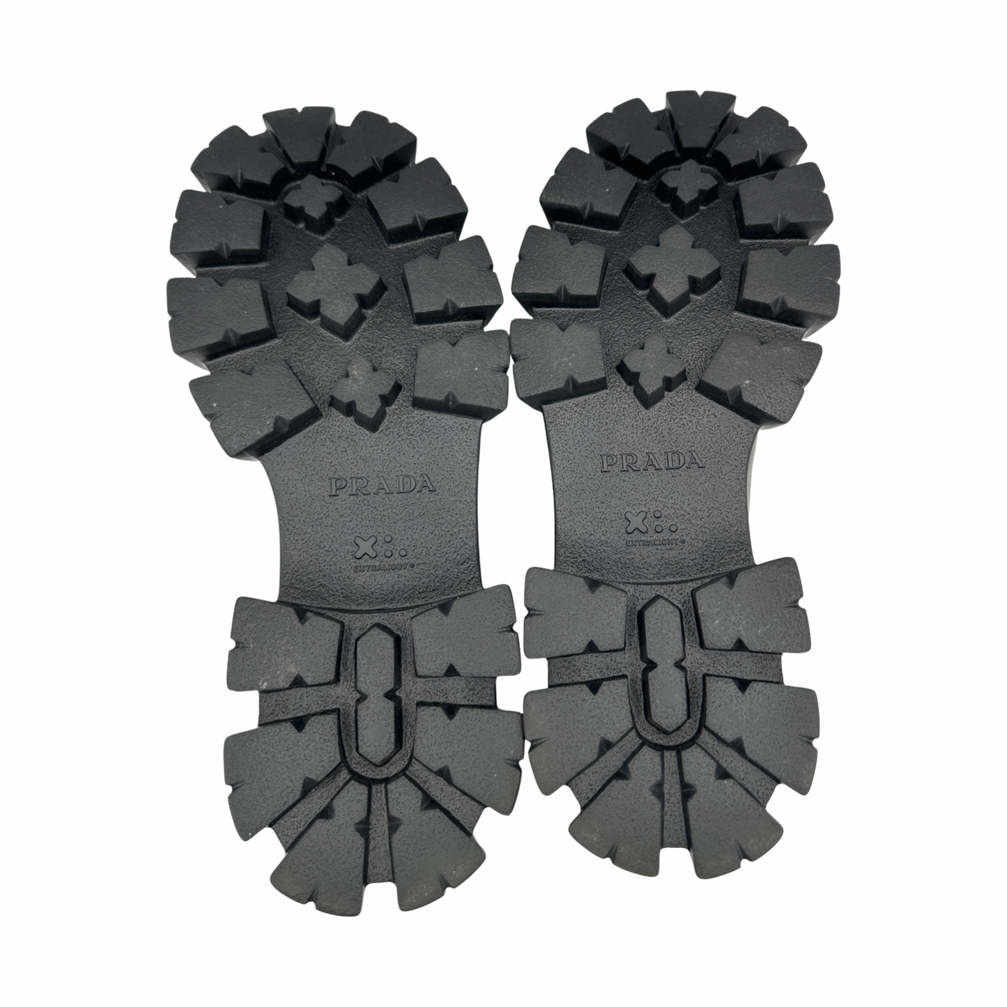 Prada Monolith Brushed Leather Lace-Up Shoes