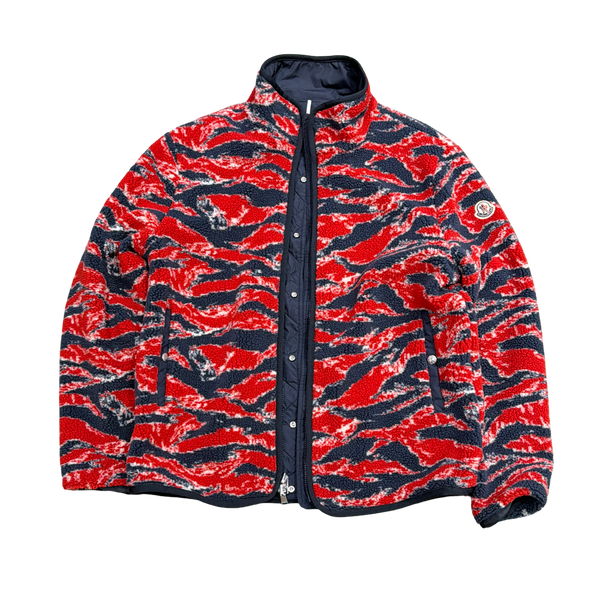Moncler Reversible Navy & Red Tiger Stripe jacket