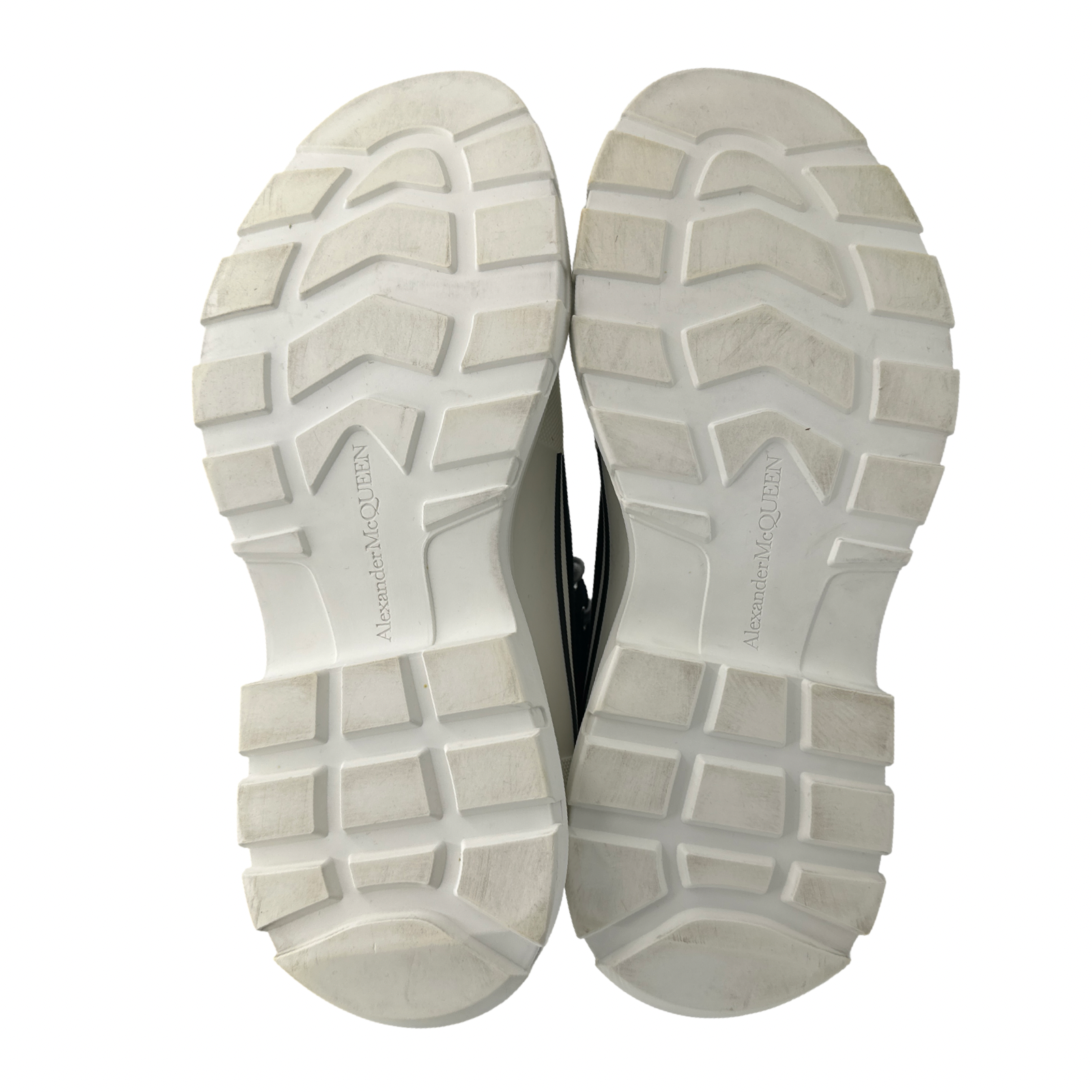 Alexander McQueen Tread Slick Lace Up Boot Black White