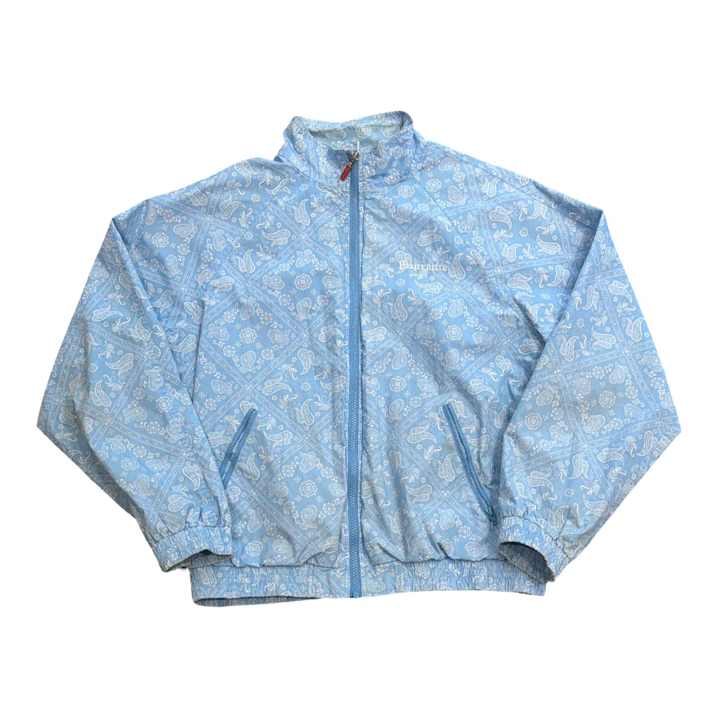 Supreme Bandana Track Jacket Light Blue