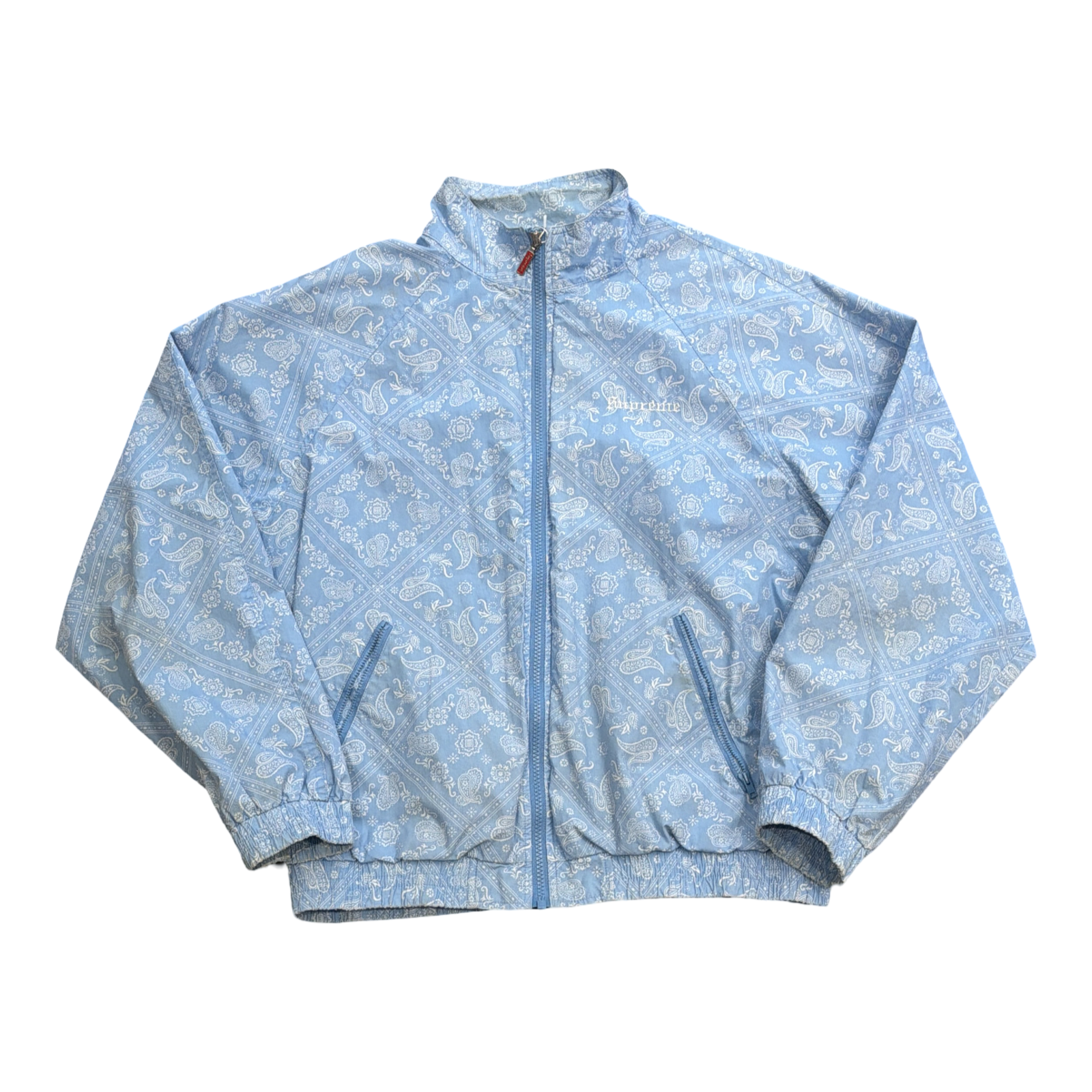 Supreme Bandana Track Jacket Light Blue