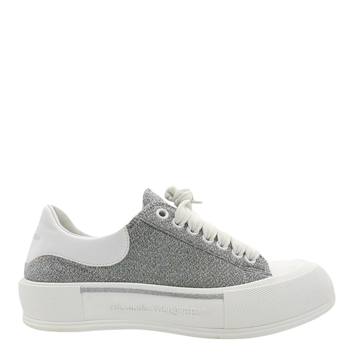 Alexander McQueen Oversized Silver Holographics Glitter (Women's)