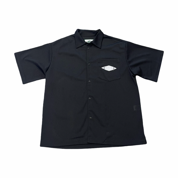 HMDD Mesh Button Up Black