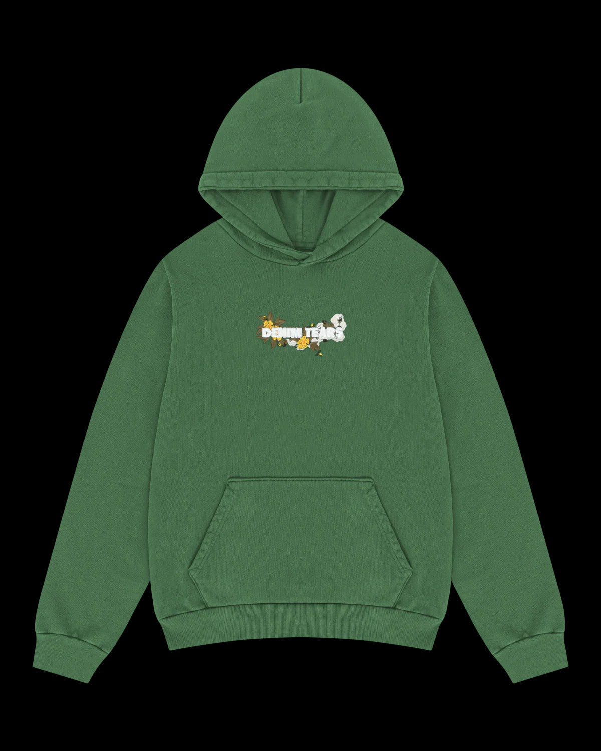 Denim Tears Embroidered Logo Hoodie Green