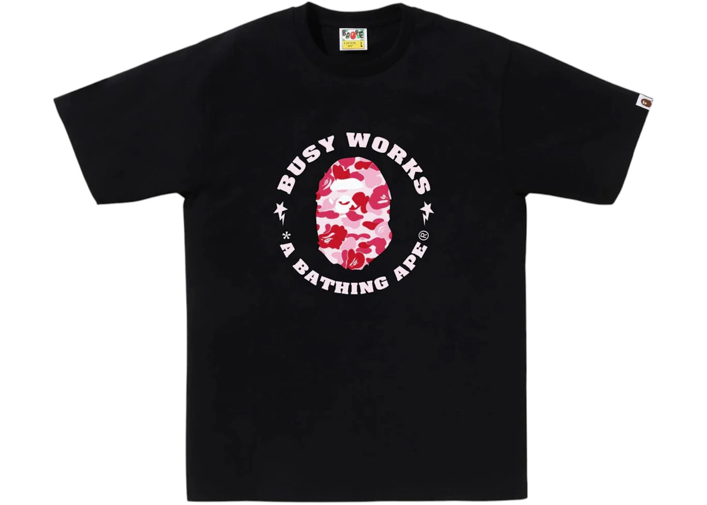 BAPE ABC Camo Busy Works Sta Tee Black/Pink