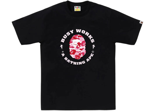 BAPE ABC Camo Busy Works Sta Tee Black/Pink