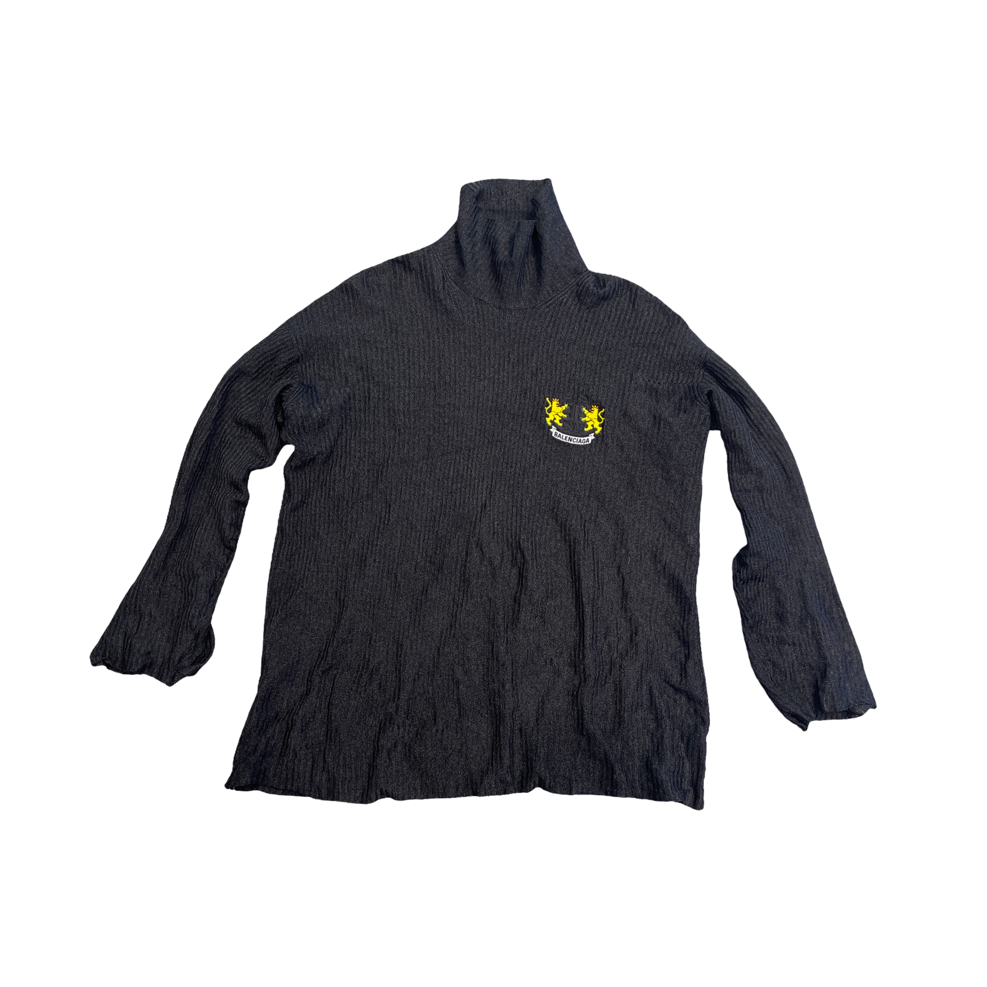 Balenciaga Soccer Logo Transparent Shirt Black