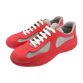 Prada America's Cup Soft Rubber And Bike Fabric Sneakers In Red