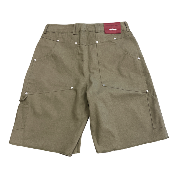 Commons Double Knee Canvas Short Faded Green