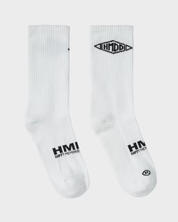 HMDD White Crew Sock