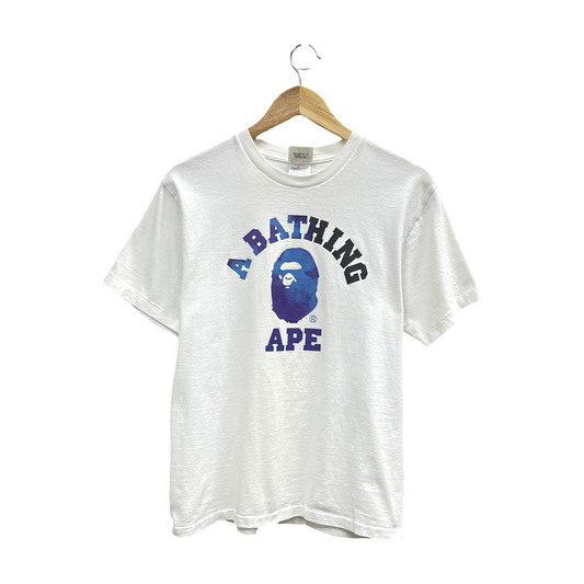 Bape Tye Dye College Logo Tee White