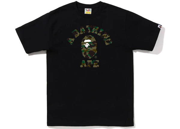 BAPE 1st Camo College Tee (FW22) Black Green