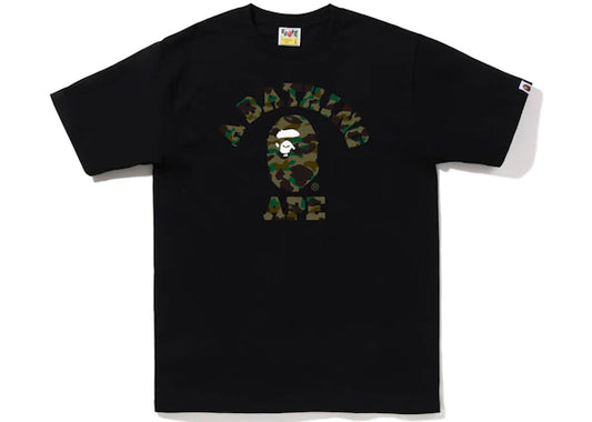 BAPE 1st Camo College Tee (FW22) Black Green