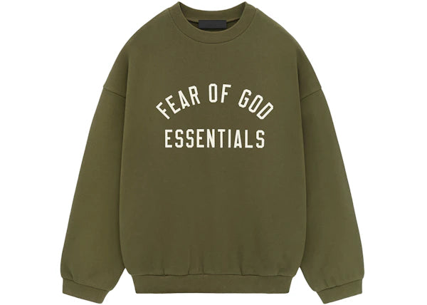 Fear of God Essentials Fleece Crewneck Military