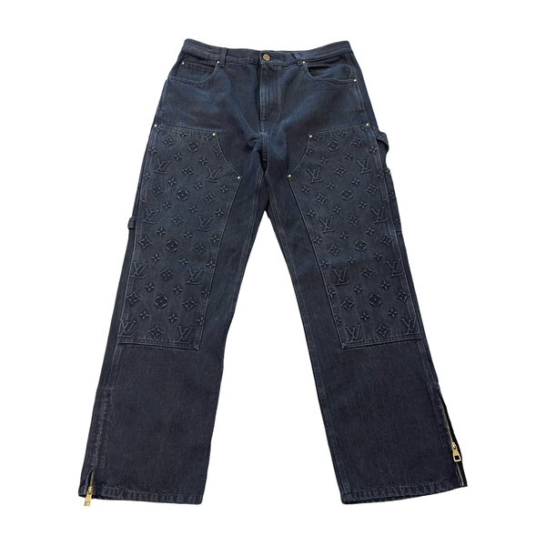 Louis Vuitton Black Monogram Carpenter Pants