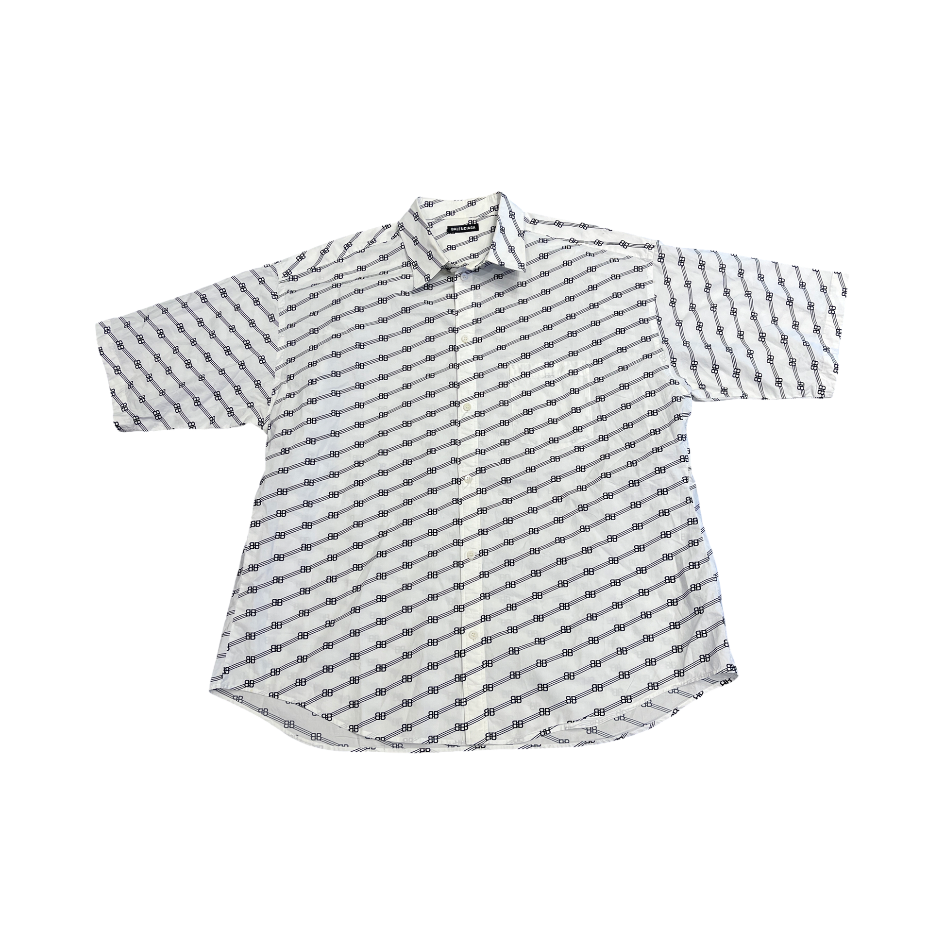 Balenciaga BB Allover Shirt White