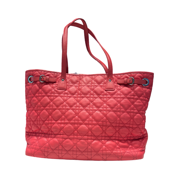 Christian Dior Medium Cannage Panarea Tote Pink
