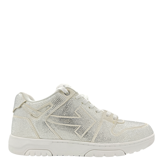 OFF-WHITE Out Of Office "OOO" Low Tops Strass White