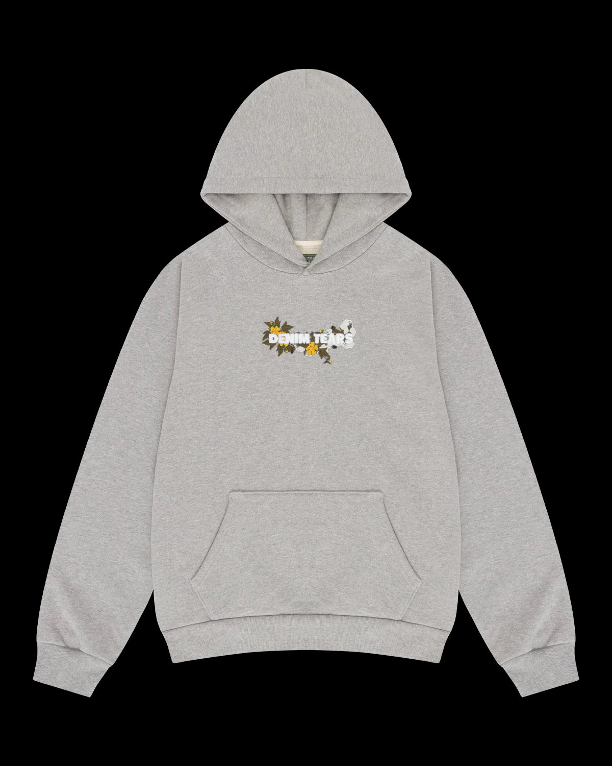 Denim Tears Embroidered Logo Hoodie Grey