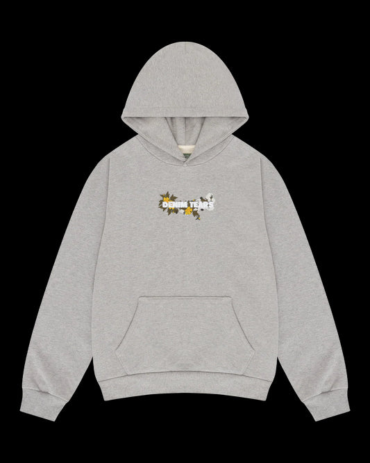 Denim Tears Embroidered Logo Hoodie Grey