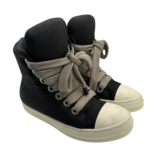 Rick Owens Jumbo Lace Padded Sneaks Black Milk