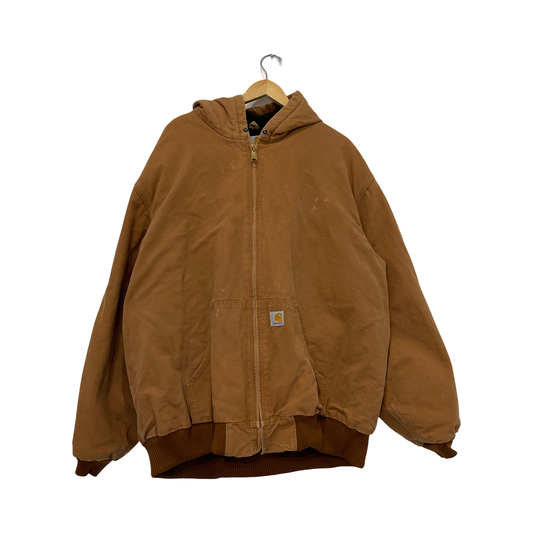 90s Carhartt Brown Duck Canvas Hooded