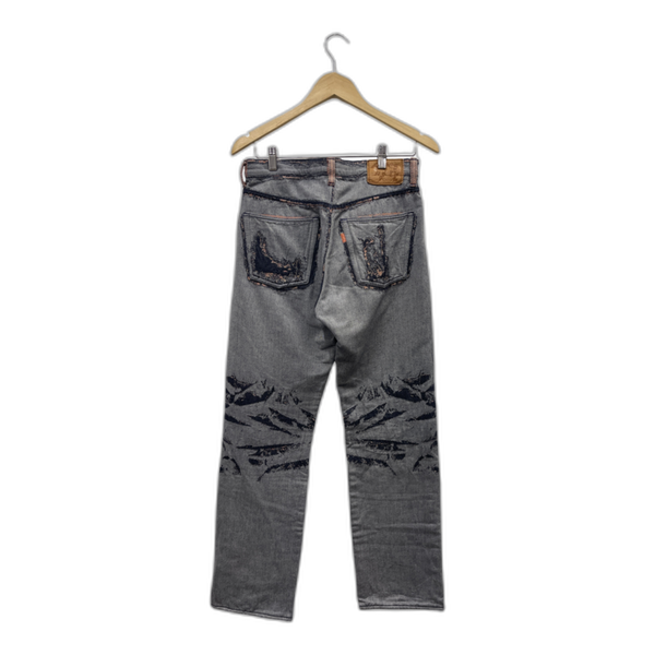 APOC x Issey Miyake Grey/Orange Jeans