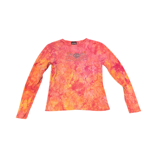 Harley Davidson Pink Tie Dye L/S