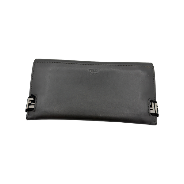 Fendi Grey Long Wallet
