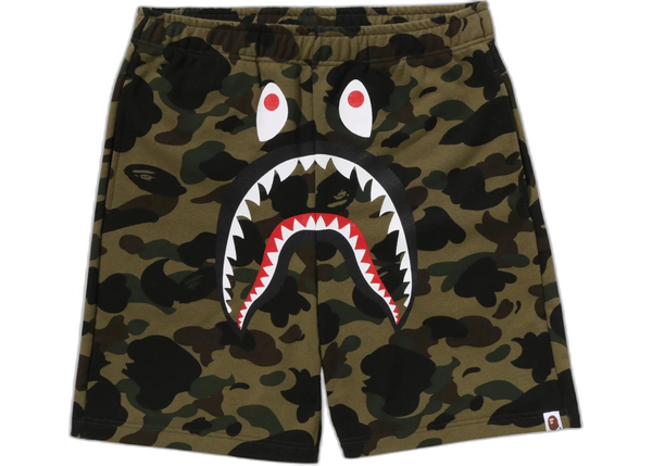 BAPE 1st Camo Shark Regular Fit Sweat Shorts - Green
