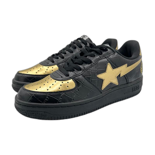 BAPE x 24k Bapesta Black Gold Sneakers - Luxury Streetwear