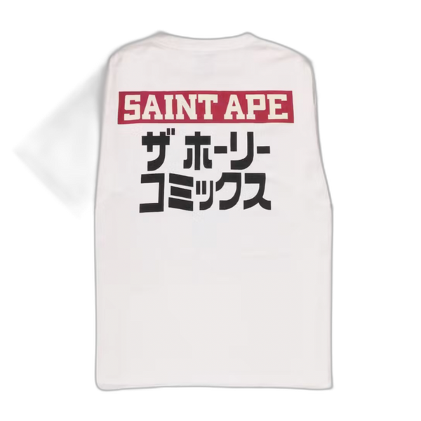 BAPE x Saint Mxxxxxx Squadron Tee Vintage White