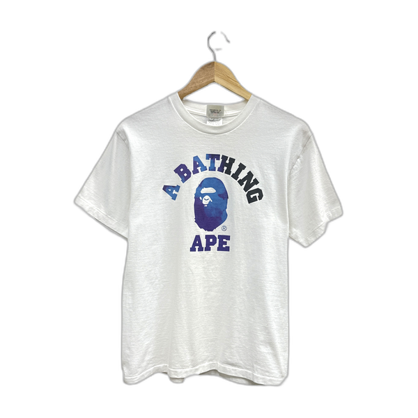 Bape Tye Dye College Logo Tee White
