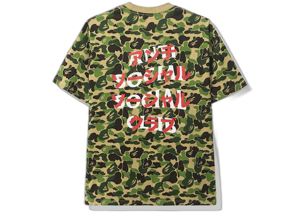 BAPE x Anti Social Social Club ABC Camo Tee Green