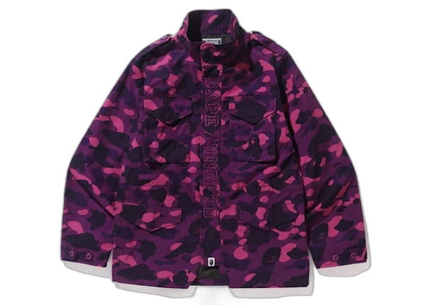BAPE X Undefeated Color Camo M-65 Jacket - Purple/Camo