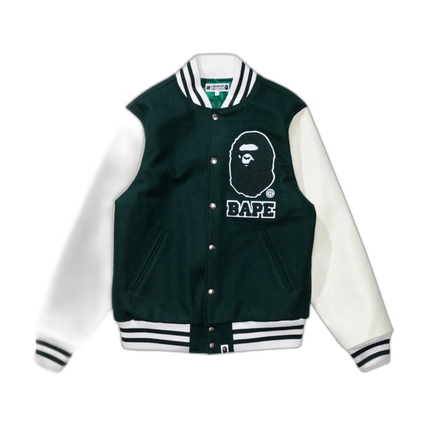 BAPE x Undefeated Varisty Jacket Green/White