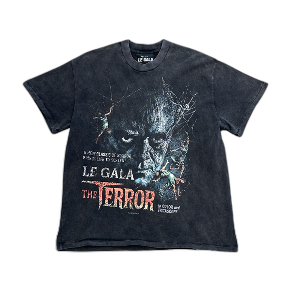 Le Gala The Terror Single Stitched Tee Vintage Black