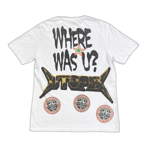 Travis Scott Circus Maximus Asia Exclusive Was U White Tee