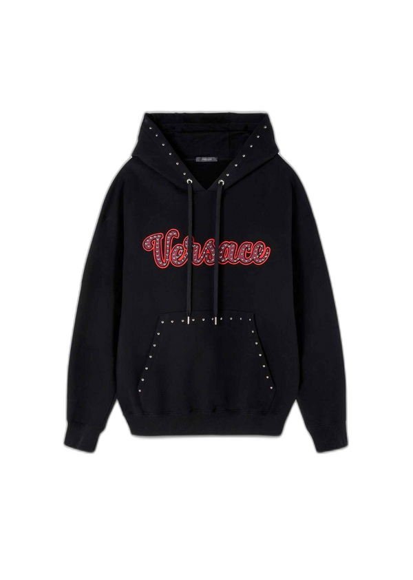 Versace Varsity Logo Studded Hoodie